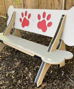 Bone shaped outdoor bench